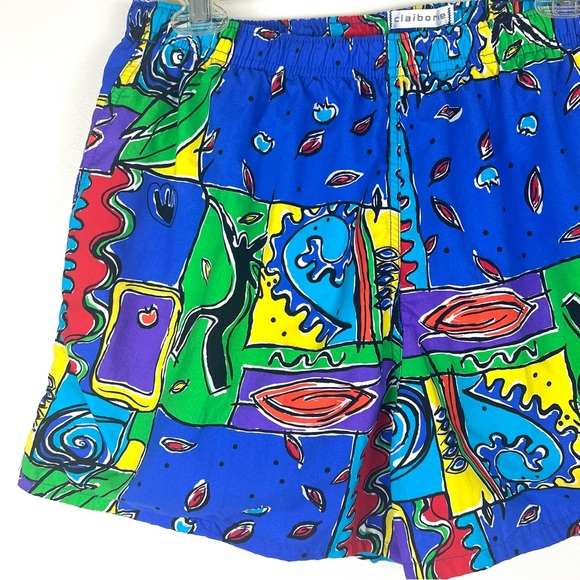 HP🎉Vintage 90’s Claiborne Abstract Swim Trunks Shorts - Picture 5 of 16